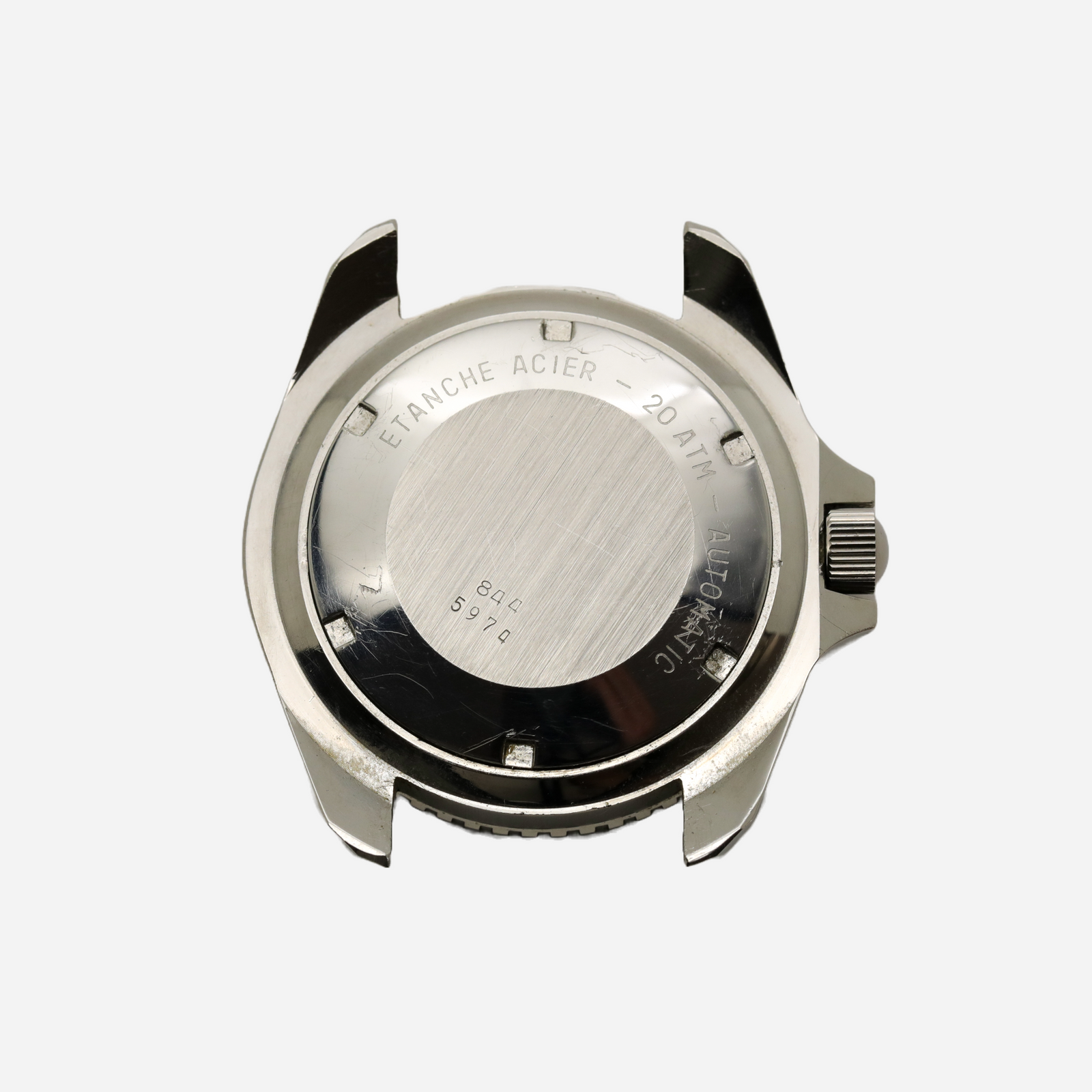 Montre Vintage Française Années 70, Boîtier Monnin 38 Mm, Mouvement Manuel - Aiguilles Heuer, Style Plongeur, Acier